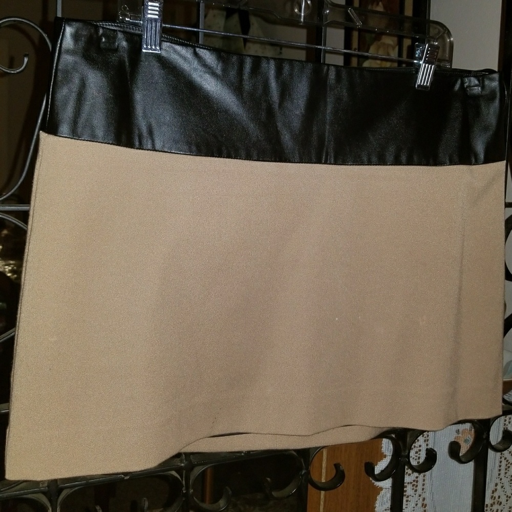 Tan and Leather Express Skirt